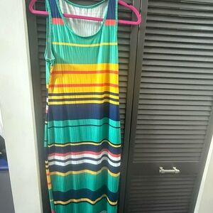 SHEIN Colorful Striped Maxi Dress